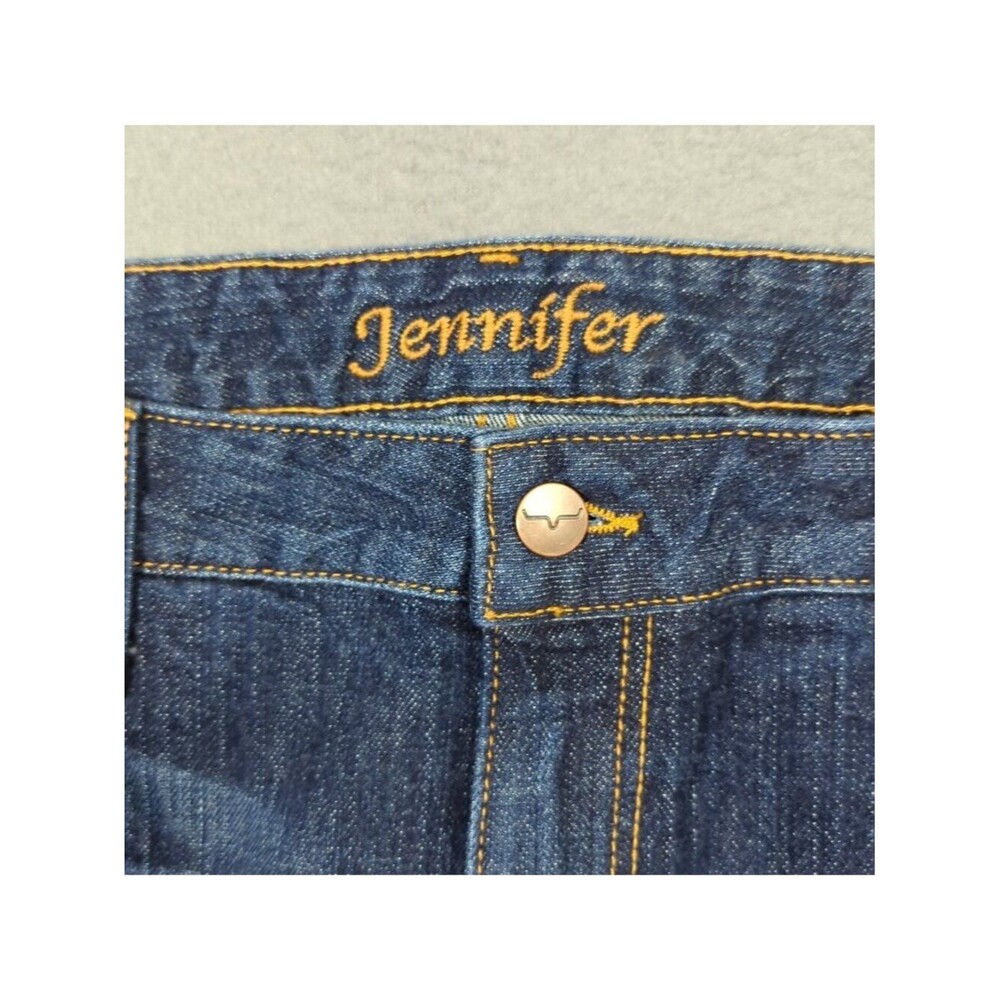 Kimes Ranch Jeans Women's 16x30 Blue Jennifer High Rise Wide Flare Leg Western
